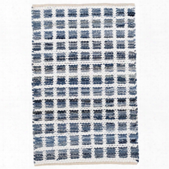 Denim Rag Squares Woven Cotton Rug Design By Dash & Albert