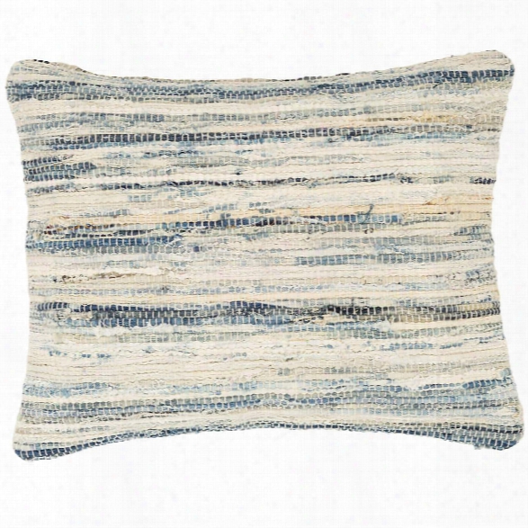 Denim Rag Woven Pillow Design By Fresh American