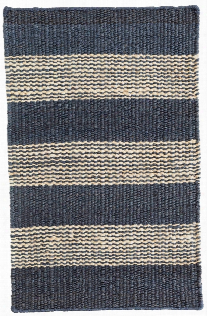 Denim Ticking Woven Jute Rug By Dash Albert