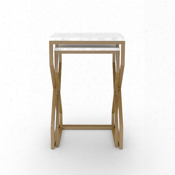 Denni Nesting Tables In Matte Brass