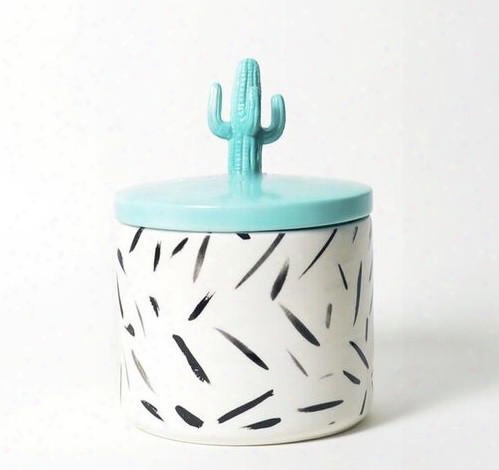 Desert Oasis Cactus Ceramic Canister Design By Imm Living