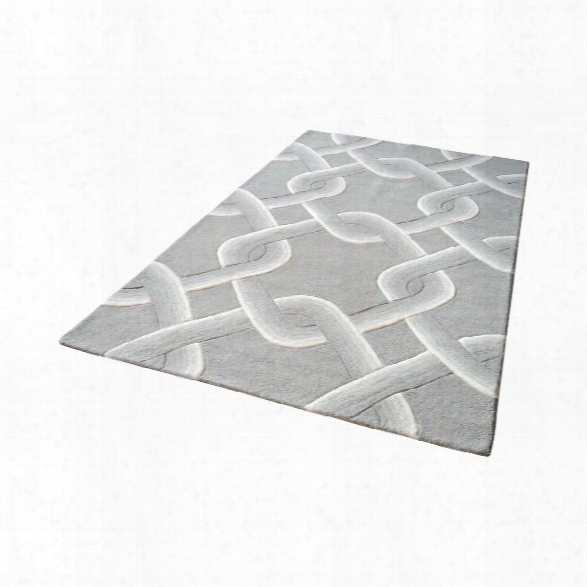 Desna Handtufted Wool Rug In Grey Design By Lazy Susan