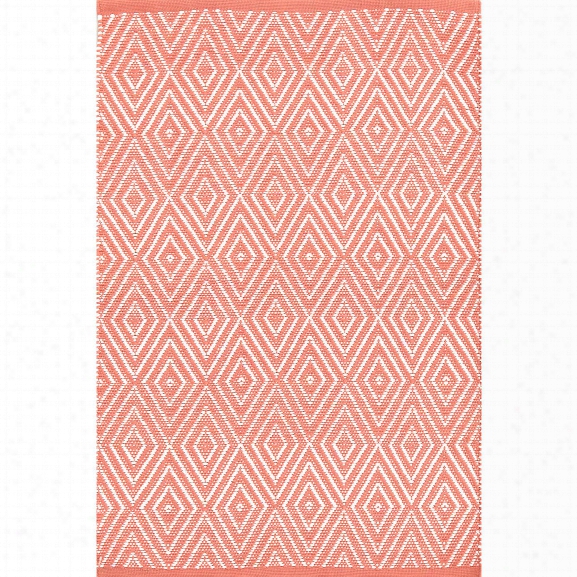 Diamond Coral & White Indoor/outdoor Rug Design By Dash & Albert