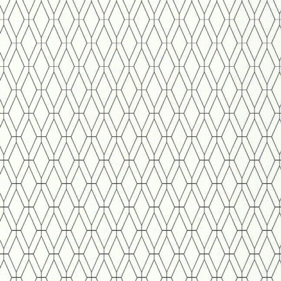 Diamond Lattice Wallpaper In Black From The Ashford Whites Collection By York Wallcoverings