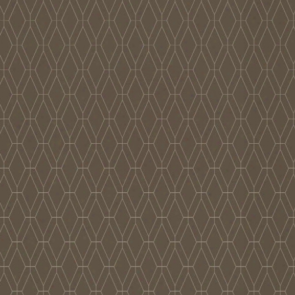 Diamond Lattice Wallpaper In Brown Design By York Wallcoverings