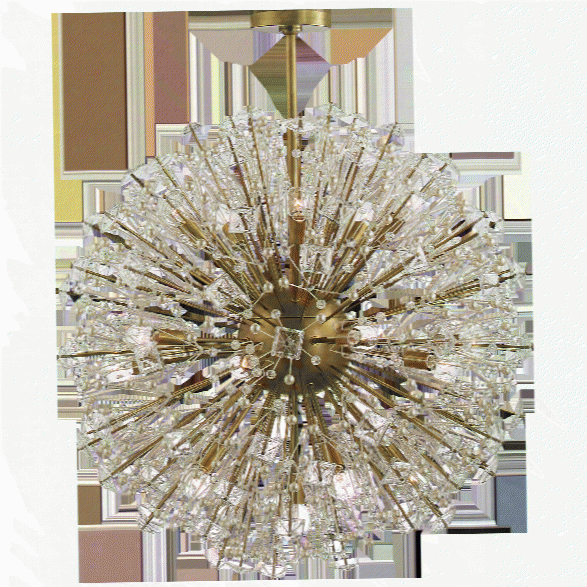 Dickinson Large Chandelier In Soft Brass W/ Clear Glass & Cream Pearls Design By Kate Spade