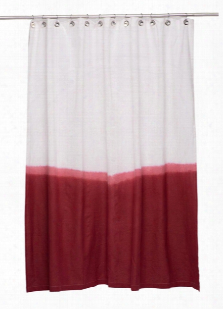 Dip Dye Shower Curtain In Red Design By Igh