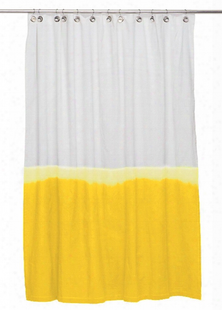 Dip Dye Shower Curtain In Yellow Design By Igh