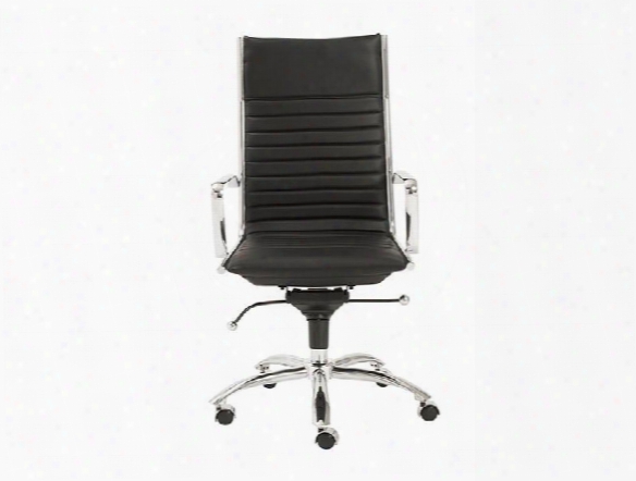 Dirk High Back Office Chair In Black Design By Euro Style