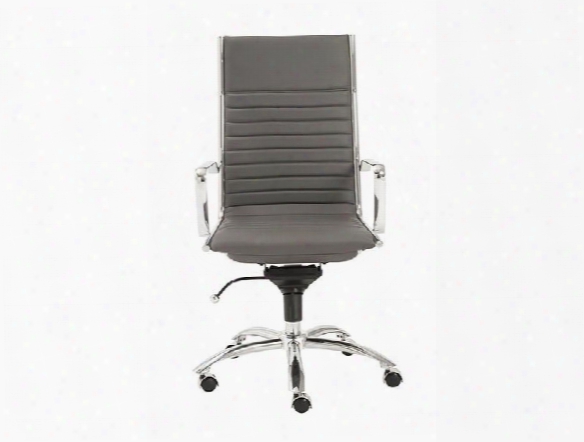 Dirk High Back Office Chair In Grey Design By Euro Style