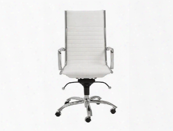 Dirk High Back Office Chair In White Design By Euro Style