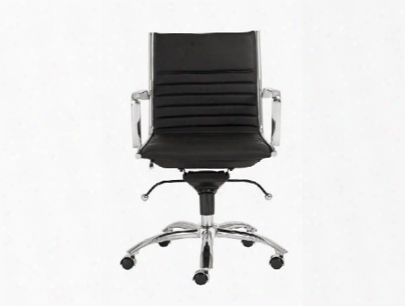 Dirk Low Back Office Chair In Black Design By Euro Style