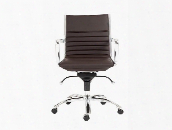 Dirk Low Back Office Chair In Brown Design By Euro Style