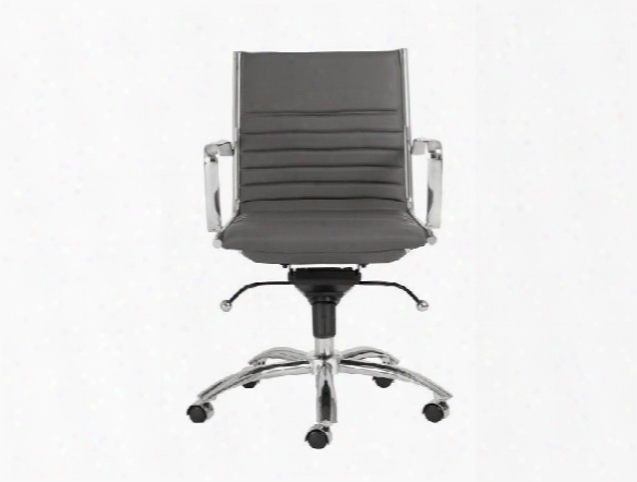 Dirk Low Back Office Chair In Grey Design By Euro Style