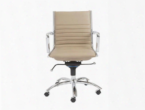 Dirk Low Back Office Chair In Taupe Design By Euro Style