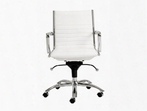 Dirk Low Back Office Chair In White Design By Euro Style