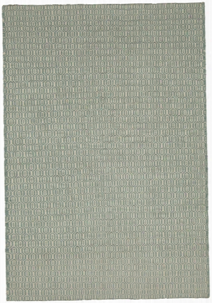 Diva Collection Flatweave Area Rug In Cream & Aqua Design By Chandra Rugs