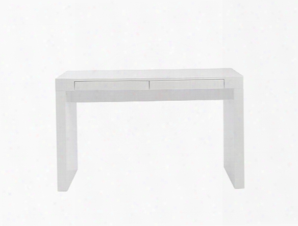 Donald Desk In White Lacquer Design By Euro Style