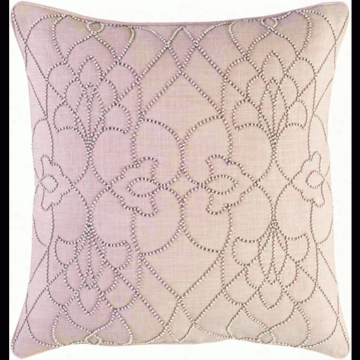 Dotted Pirouette Pillow In Mauve Design By Candice Olson