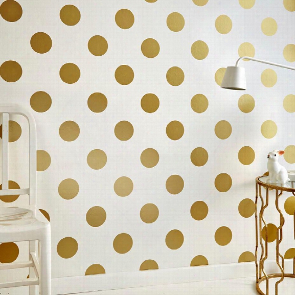 Dotty Wallpaper In Gold From The Kids Collection By Graham & Brown