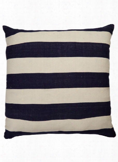 Double Stripe Yorkville Pillow In Navy Design By Kate Spade