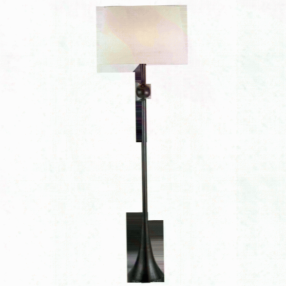 Dover Floor Lamp In Various Finishes W/ Linen Shade Design By Aerin