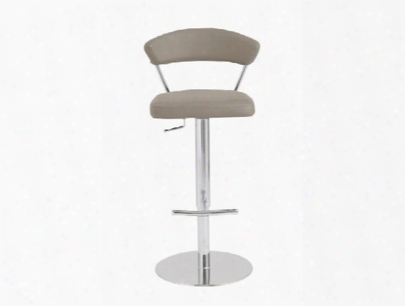 Draco Bar Counter Stool In Taupe Design By Euro Style