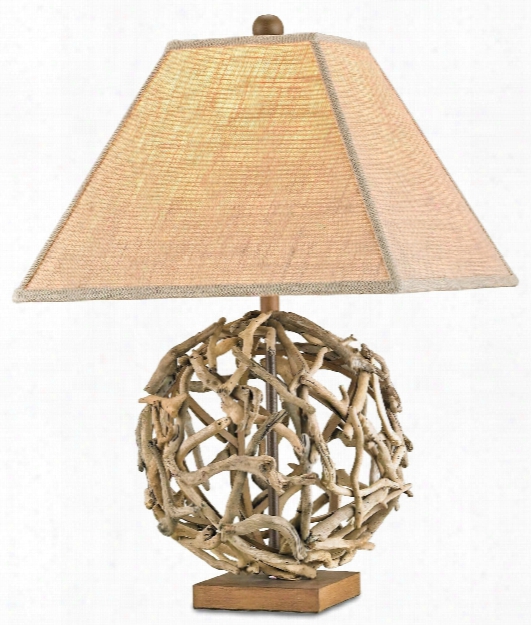 Driftwood Sphere Table Lamp Design By Currey & Company