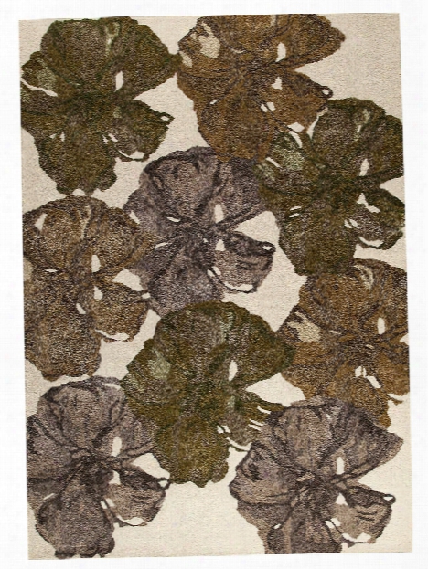 Dublin Floral Collection Wool And Viscose Area Rug In Fall Design By Mat The Basics