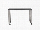 Dillon Side Return in Grey & Polished Stainless Steel design by Euro Style