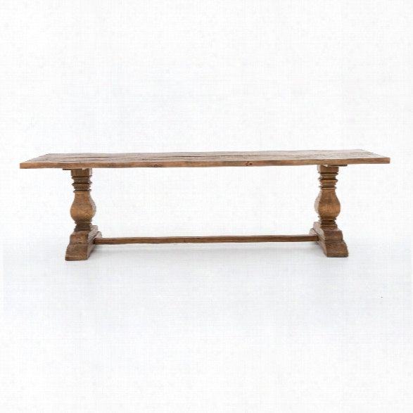 Durham 110" Dining Table In Bleached Oak