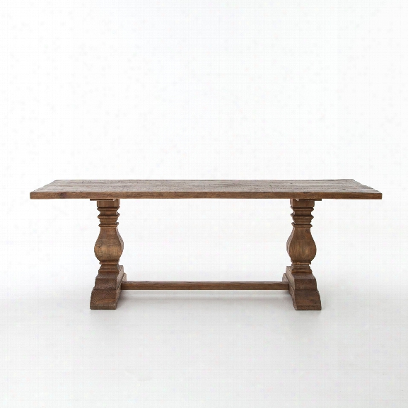 Durham 87" Dining Table In Bleached Oak