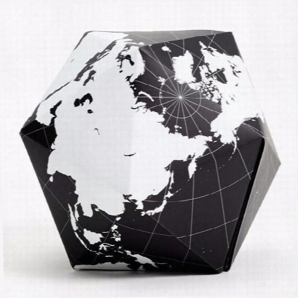 Dymaxion Folding Globe In Black & White Design By Areaware