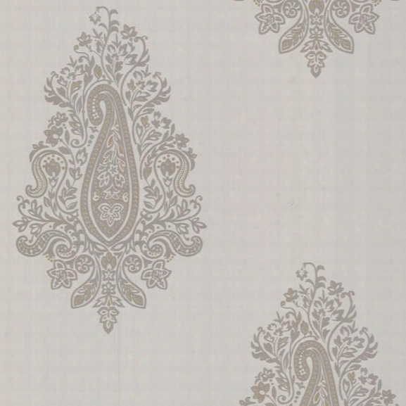 Dynasty Taupe Paisley Wallpaper Design By Brewster Home Fashions