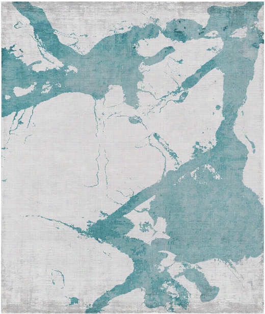 Eastern Side Of Nanjing Hand Knotted Rug In Light Blue Design By Second Studio