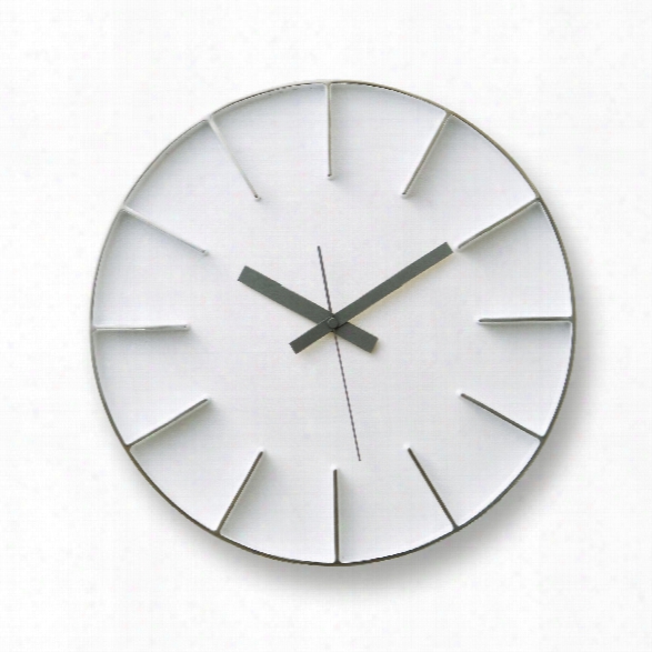 Edge Clock In White Design By Lemnos