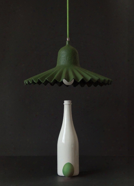 Egg Of Columbus Suspended Carton Lamp In Green Design By Seletti