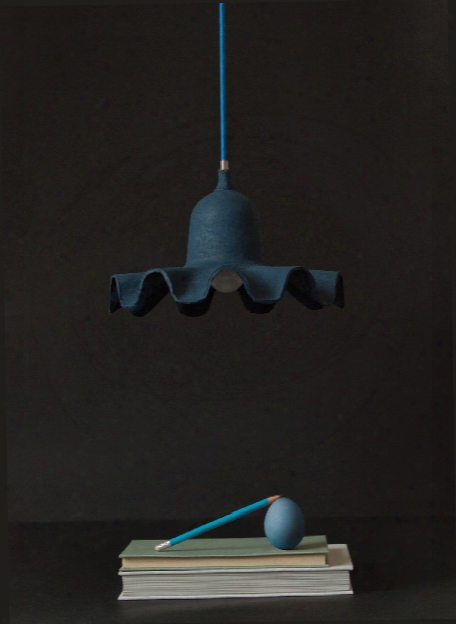 Egg Of Columbus Suspended Carton Lamp In Light Blue Design By Seletti