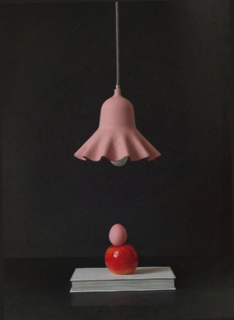 Egg Of Columbus Suspended Carton Lamp In Pink Design By Seletti