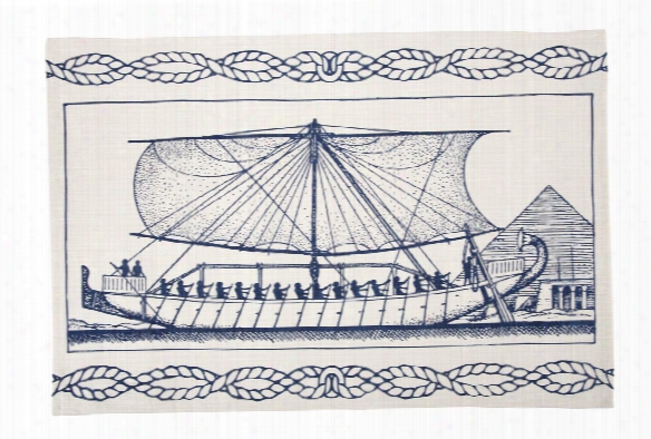 Egyptian Ship Tea Towel Design By Thomas Paul