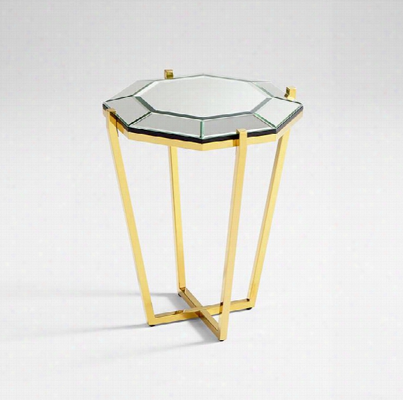 Elara Side Table In Polished Gold Design By Cyan Design