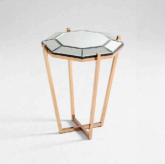 Elara Side Table In Rose Gold Design By Cyan Design