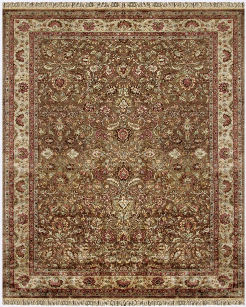 Elegance Collection New Zealand Wool Area Rug In Light Brown And Beige By Bd Fine
