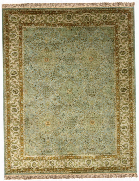 Elegance Collection New Zealand Wool Area Rug In Ocean And Beige By Bd Fine