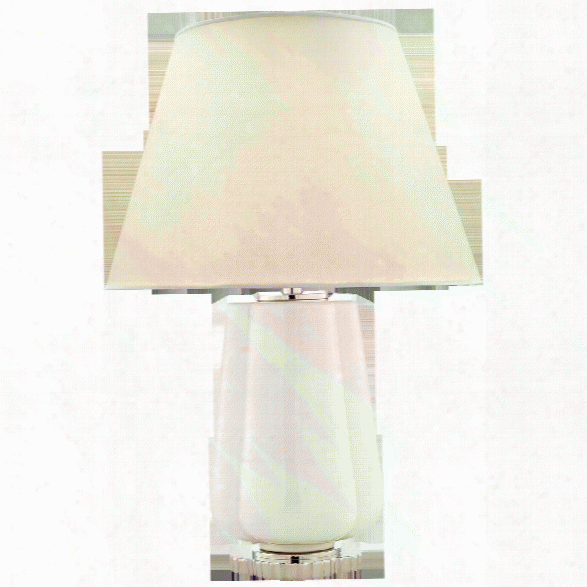 Eloise Table Lamp In Various Finishes W/ Natural Percale Shade Design By Alexa Hampton