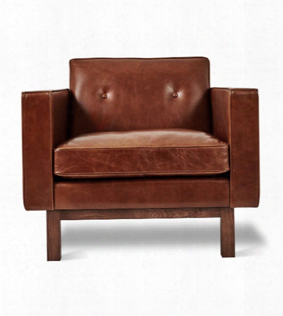 Embassy Chair In Saddle Brown Leather Design By Gus Modern