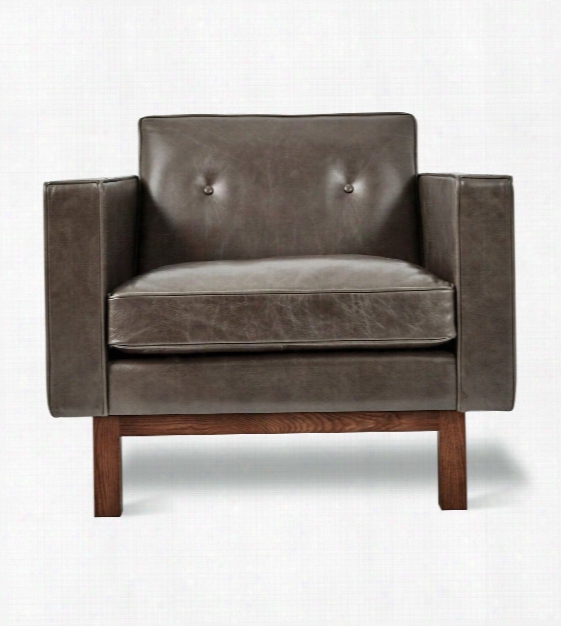 Embassy Chair In Saddle Grey Leather Design By Gus Modern