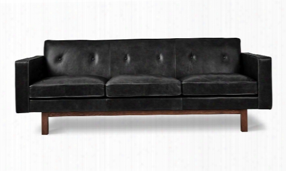 Embassy Sofa In Saddle Black Leather Design By Gus Modern