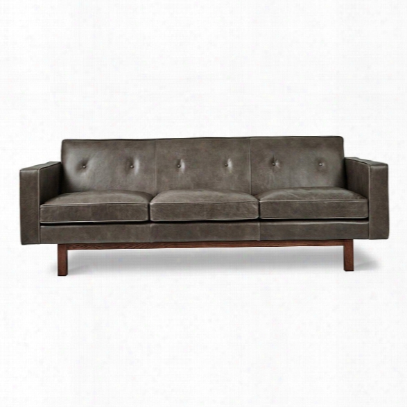 Embassy Sofa In Saddle Grey Leather Design By Gus Modern