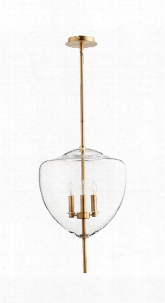 Ember 3 Light Pendant In Satin Brass Design By Cyan Design